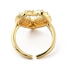 Brass Cubic Zirconia Cuff Ring KK-H433-05G-2