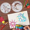 12Pcs 12 Styles Moon & Cloud & Star PET Plastic Hollow Out Drawing Painting Stencils Templates DIY-WH0349-200-4