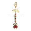 Christmas Theme Alloy Enamel Pendant Decorations HJEW-MZ00058-4