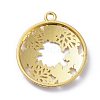 Autumn Theme Zinc Alloy Open Back Bezel Pendants PALLOY-E577-24G-2