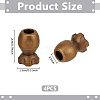 4Pcs Brass EDC European Beads KK-FG0001-35R-2