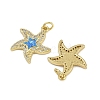 Brass Micro Pave Cubic Zirconia Enamel Pendants KK-L249-04G-02-2