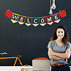 Welocome & School Supplies Paper Banners DIY-WH0453-42-5