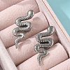 304 Stainless Steel Snake Clip-on Earrings EJEW-B116-03P-3