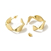 Rack Plating Brass Twist Wrap Stud Earrings EJEW-I268-02G-2