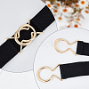 GOMAKERER 4Pcs 4 Colors Polyester Elastic Corset Belts with Alloy Ring Buckle AJEW-GO0001-40-3