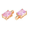 Brass Micro Pave Cubic Zirconia Charms KK-N216-345C-3