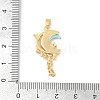 Brass Micro Pave Clear Cubic Zirconia Pendants KK-R213-05G-3