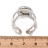 Hammered 304 Stainless Steel Cuff Ring Components SA-CBAC0DF-02C-P-3