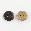 2-Hole Flat Round Coconut Buttons BUTT-R035-003-2