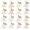 32PCS 8 Colors Transparent Acrylic Pendants PALLOY-TA0002-44-9