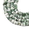 Natural Green Spot Jasper Beads Strands G-G345-C12-2x4mm-4