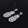 201 Stainless Steel Dangle Stud Earrings EJEW-T008-JN735-2