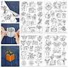 4 Sheets 11.6x8.2 Inch Stick and Stitch Embroidery Patterns DIY-WH0455-004-1