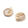 Natural Freshwater Shell Letter Charms BSHE-E028-09KCG-3