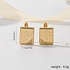 Chic Metal Square Stud Earrings for Party Banquet Dressing Up BK3109-1