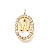 Brass Micro Pave Cubic Zirconia Pendants ZIRC-P123-01G-W01-1