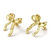 Brass Stud Earrings EJEW-D109-03G-2