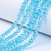 Electroplate Glass Beads Strands EGLA-A034-T6mm-B14-1