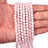 Pink Color Natural Madagascar Rose Quartz Beads Strands G-D655-6mm-3