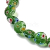 Handmade Millefiori Lampwork Beads Strands LAMP-G166-17B-02-3