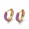 Enamel Hoop Earrings EJEW-G344-02G-03-1