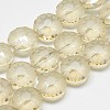 Electroplate Glass Beads Strands EGLA-Q084-14mm-03-1