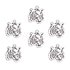 Tibetan Style Alloy Tiger Head Pendants TIBEP-PH0004-85-1