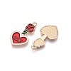 Valentine's Day Theme Alloy Enamel Pendants ENAM-T020-50F-01-2