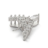 925 Sterling Silver Pave Clear Cubic Zirconia Crown Pendant Bails STER-P068-04P-2