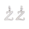 Rack Plating Eco-Friendly Brass Letter Pendants KK-K265-02P-Z-1