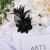 Flower Feather & Iron Lapel Pins for Clothes JEWB-WH0010-114B-5