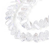 Electroplate Transparent Glass Beads Strands GLAA-N021-4mm-11-3
