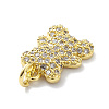 Rack Plating Brass Micro Pave Cubic Zirconia Charms KK-H443-06G-02-3