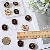 Gorgecraft 10Pcs 1-Hole Alloy Enamel Buttons DIY-GF0007-55-3