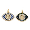 Rack Plating Brass Micro Pave Clear Cubic Zirconia Pendants KK-U032-30G-1