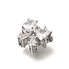 Bowknot Brass Micro Pave Cubic Zirconia Beads KK-Z156-20P-04-2