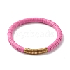 Handmade Polymer Clay Heishi Beads Stackable Stretch Bracelets Set for Women BJEW-JB07451-7