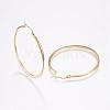 304 Stainless Steel Big Hoop Earrings EJEW-F105-18G-2