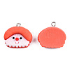 Christmas Opaque Resin Pendants CRES-N022-188-1