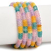 Gradient Color Natural Dyed White Jade Beads Strands GG-CBA1E0E-01D-2