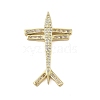 Plane Rack Plating Brass Micro Pave Cubic Zirconia Pendants KK-Z074-21G-1