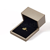 1Pc Imitation PU Leather Covered Wooden Jewelry Ring Boxes OBOX-LP0001-01A-3