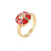 Adjustable Brass Micro Pave Colorful Cubic Zirconia Finger Rings RJEW-S044-159-NF-4