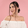 4 Pairs Two Tone 304 Stainless Steel Chunky Huggie Hoop Earrings with Enamel for Women EJEW-DC0001-37-7