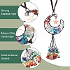 CRASPIRE 2Pcs 2 Style Chip Gemstone Beaded Tassel Car Hanging Ornaments HJEW-CP0001-04-4