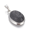 Natural Lava Rock Pendants G-L512-D12-2