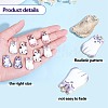 30Pcs 5 Colors Alloy Enamel Pendants ENAM-SZ0003-32-3