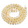 Transparent Spray Painted Glass Bead Strands GLAA-N035-03B-B08-2