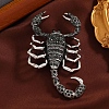 Scorpio Rhinestone Brooch Pin PW-WGA9516-01-1